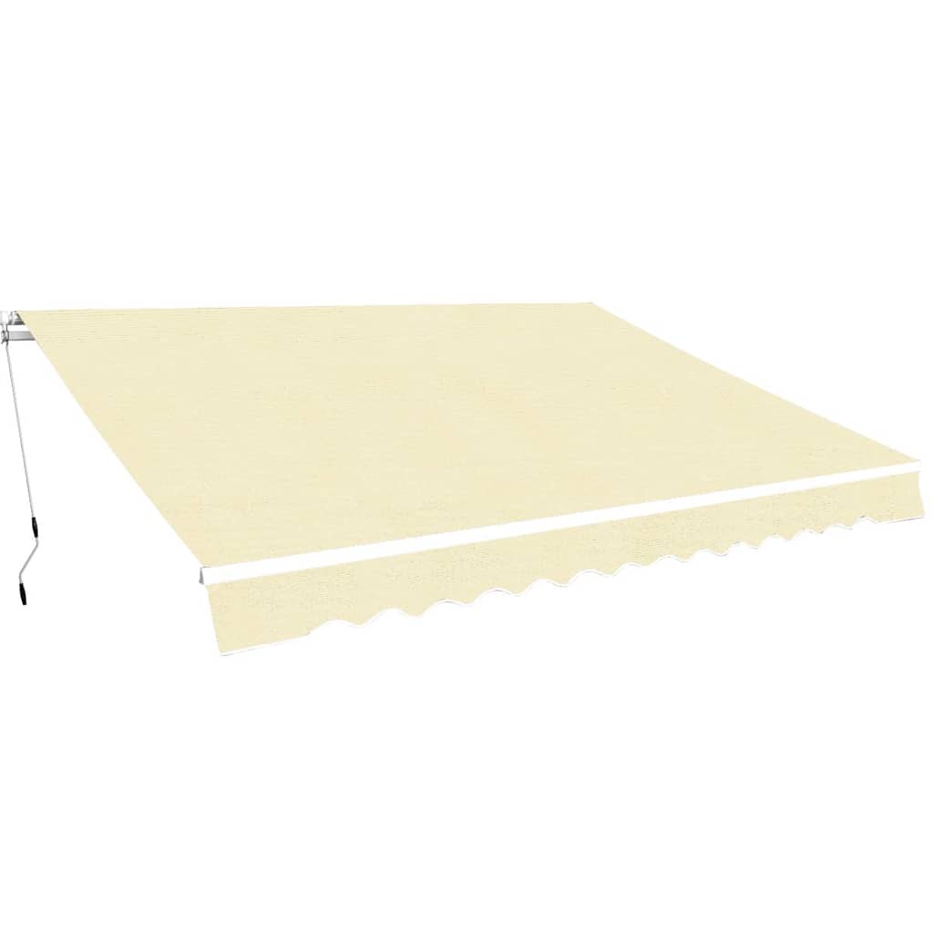 vidaXL Folding Awning Manual Operated 400 cm Cream 1