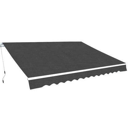 vidaXL Folding Awning Manual Operated 400 cm Anthracite 1