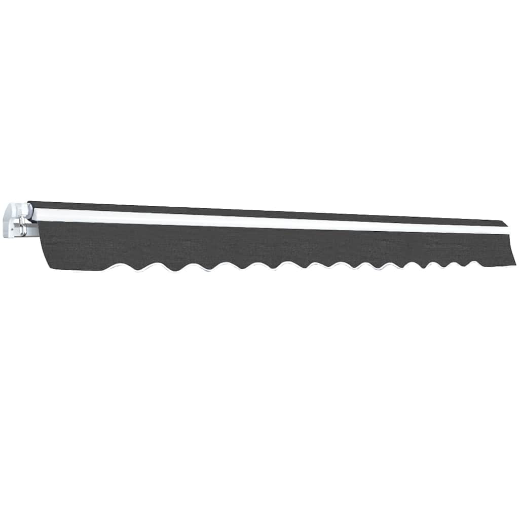 vidaXL Folding Awning Manual Operated 400 cm Anthracite 3