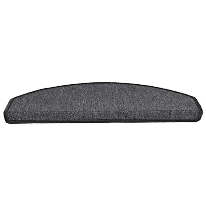 Stair Mats 65x24x4 cm Half Round Large 15 pcs Anthracite