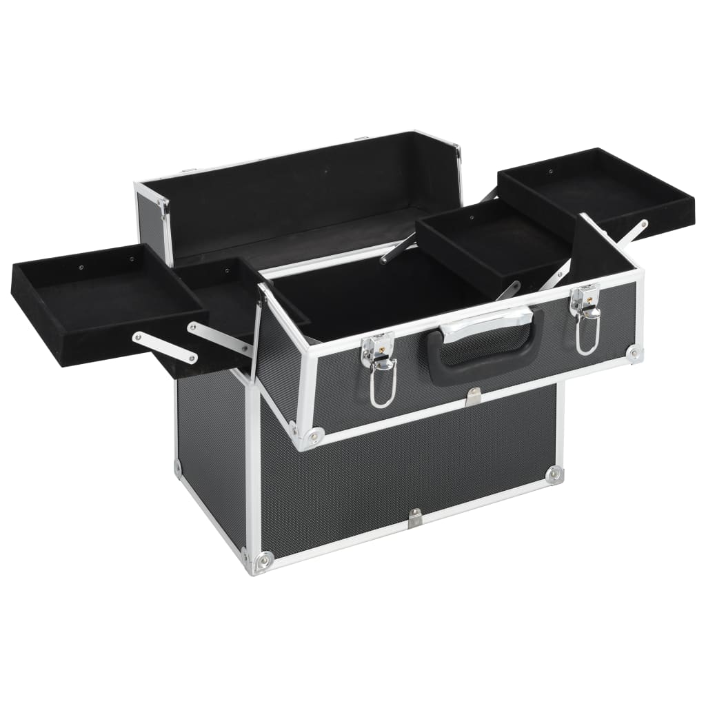 Make-up Case 38x23x34 cm Aluminium Black