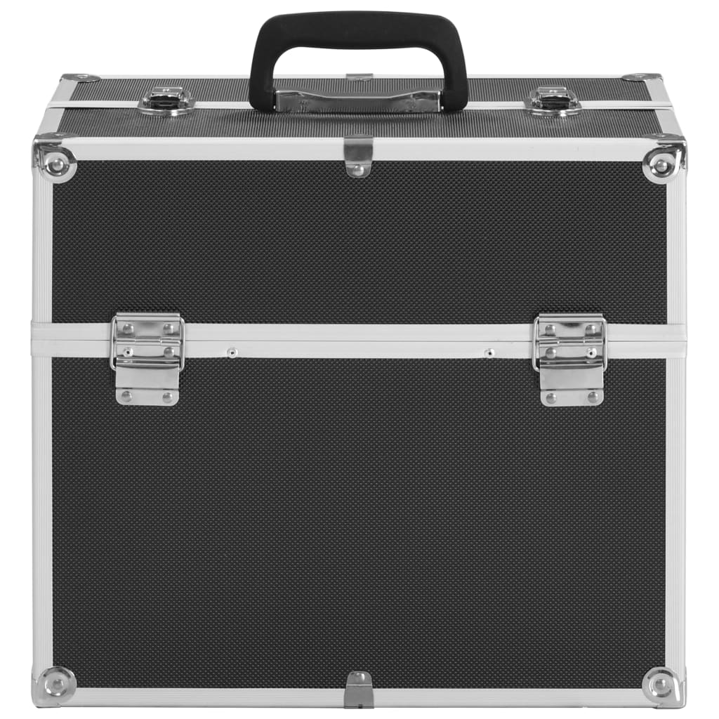 Make-up Case 38x23x34 cm Aluminium Black