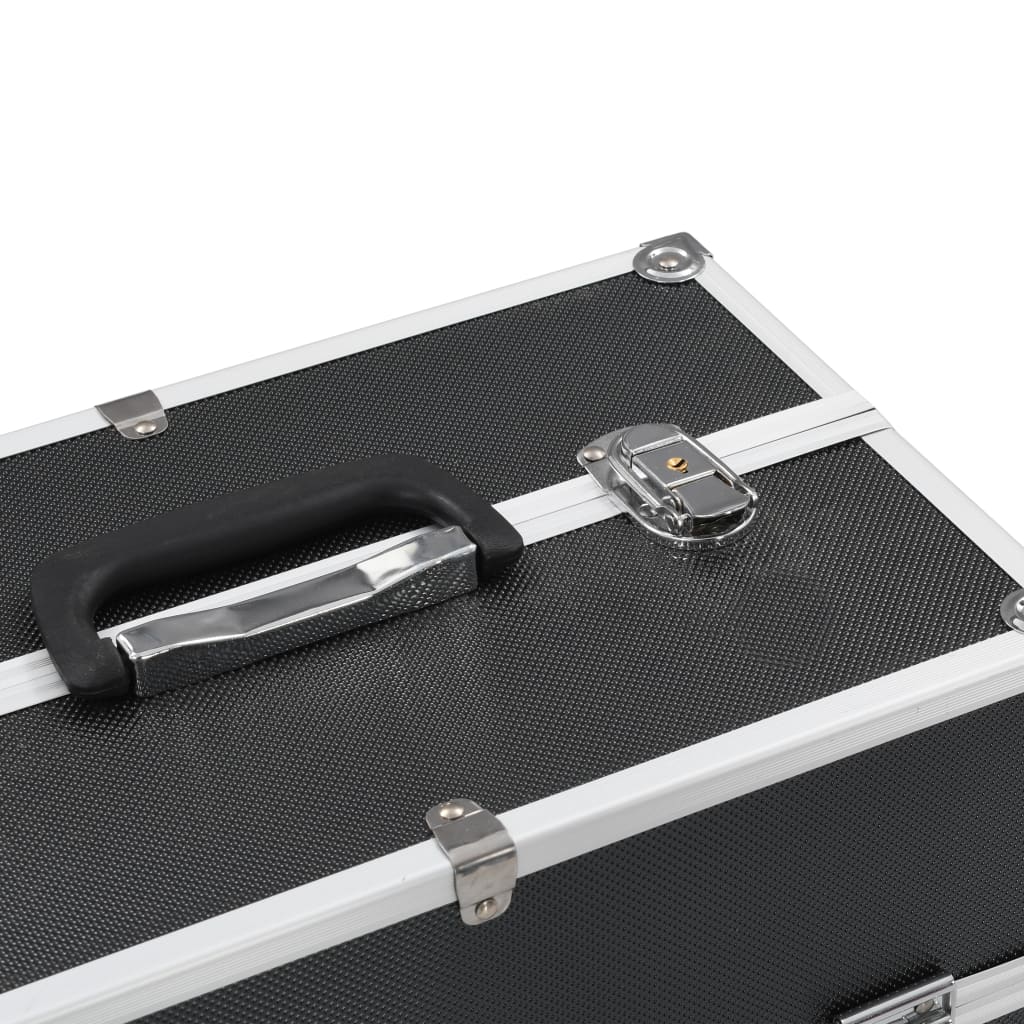 Make-up Case 38x23x34 cm Aluminium Black