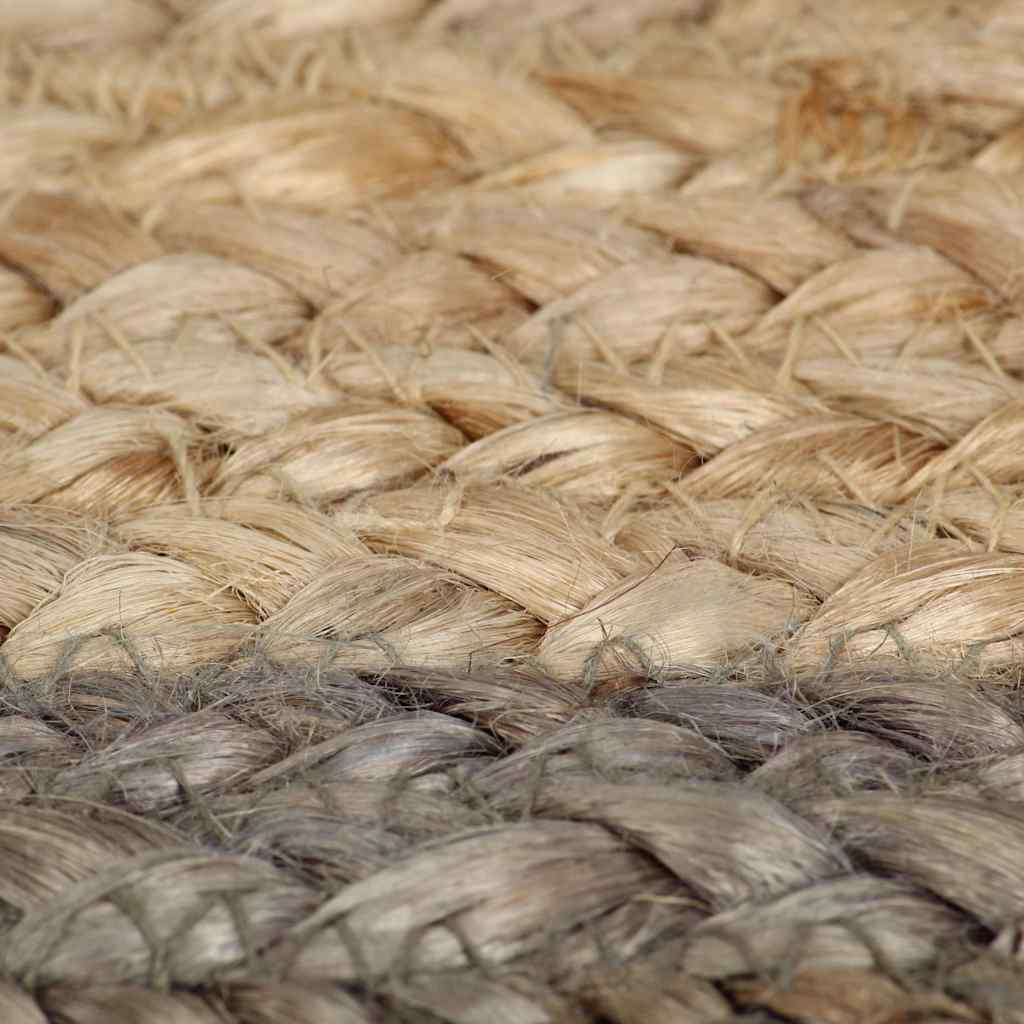 Handmade Rug Jute with Border Grey 120 cm