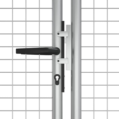 vidaXL Garden Gate Galvanised Steel 400x125 cm Silver 3