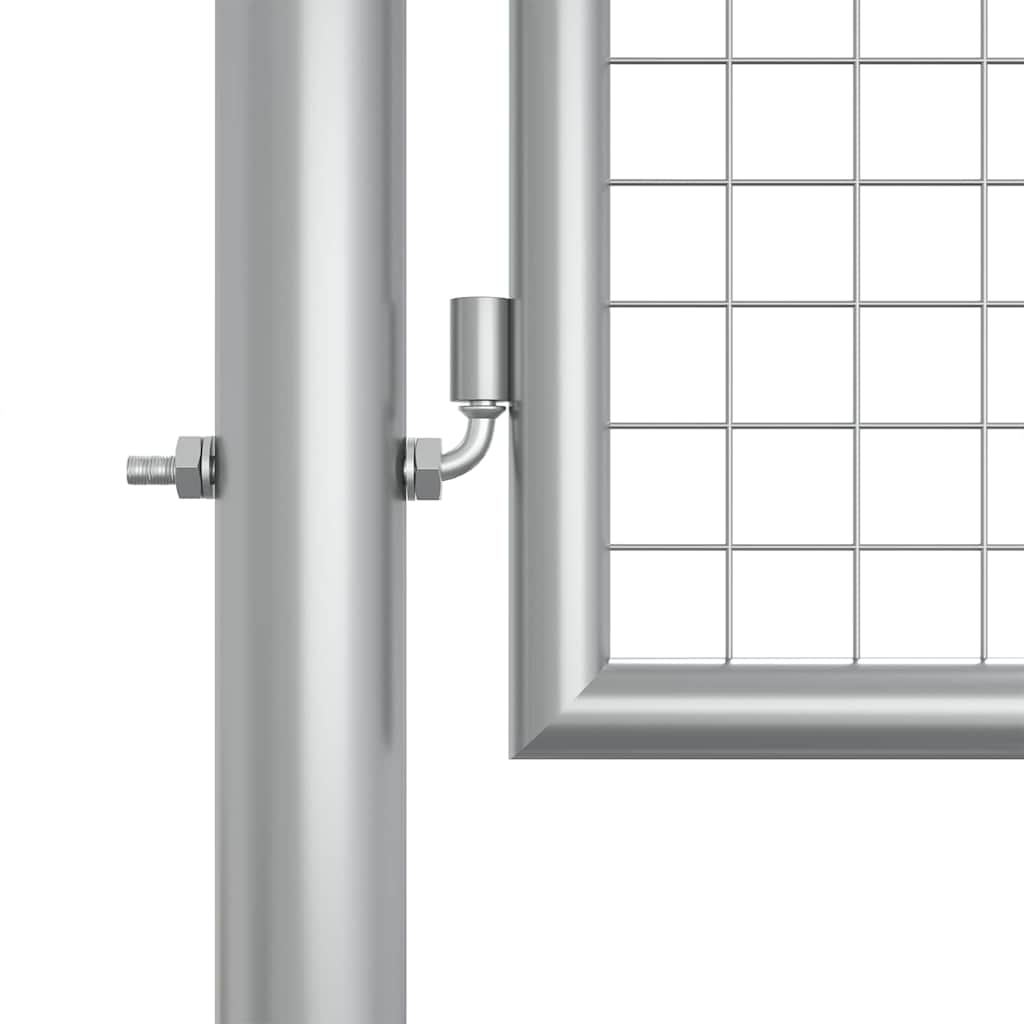 vidaXL Garden Gate Galvanised Steel 400x125 cm Silver 5