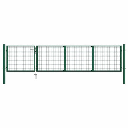 vidaXL Garden Gate Steel Green