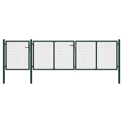 vidaXL Garden Gate Steel Green
