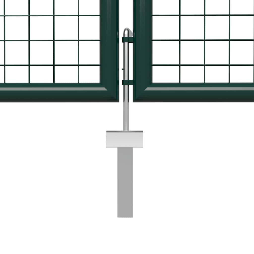 vidaXL Garden Gate Steel 500x150 cm Green 3