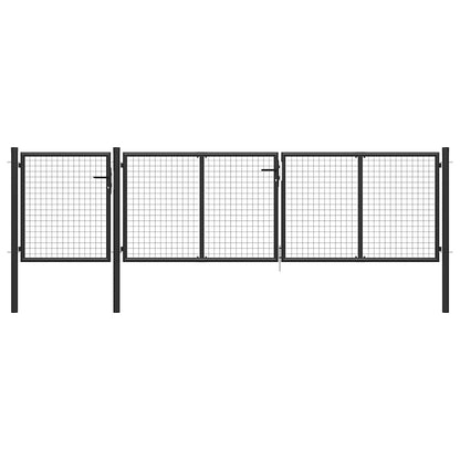 vidaXL Garden Gate Steel Anthracite