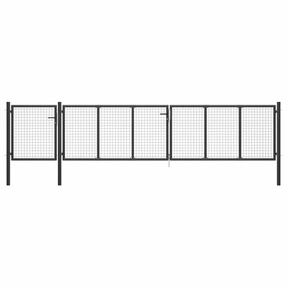 vidaXL Garden Gate Steel Anthracite