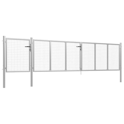 Garden Gate Steel Silver 500 cm 100 cm