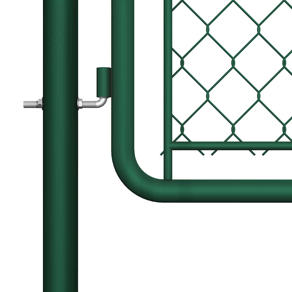 144446 vidaXL Garden Gate Steel 400x125 cm Green 4