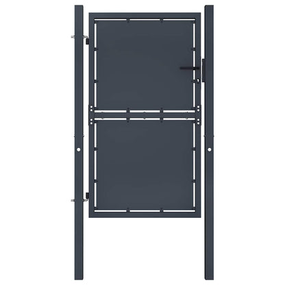 vidaXL Garden Gate Steel 100x200 cm Anthracite 1