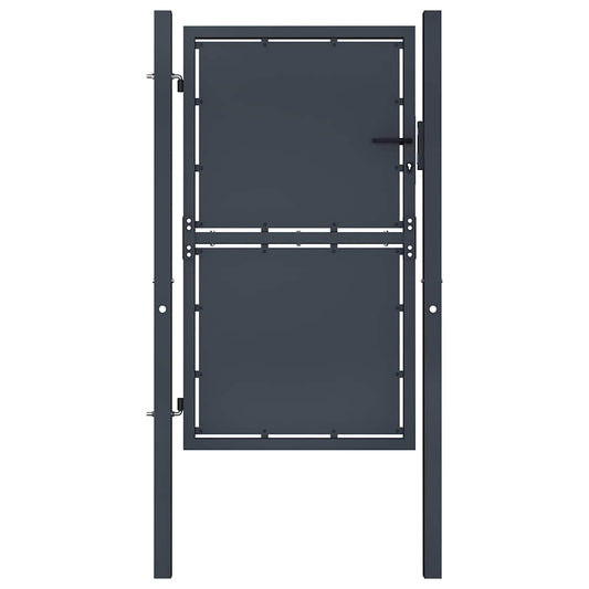 vidaXL Garden Gate Steel 100x200 cm Anthracite 1