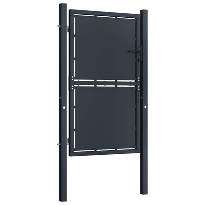 vidaXL Garden Gate Steel 100x200 cm Anthracite 2