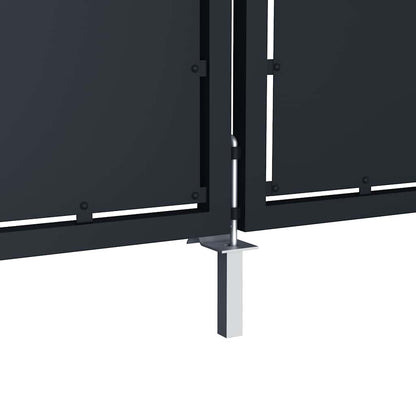 vidaXL Garden Gate Steel 300x150 cm Anthracite 4