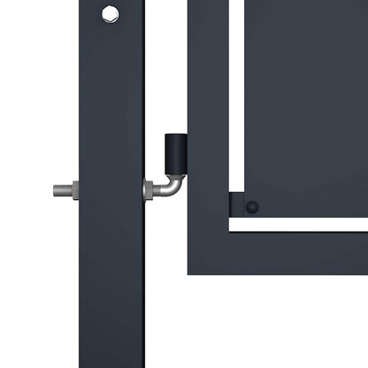 vidaXL Garden Gate Steel 350x125 cm Anthracite 4
