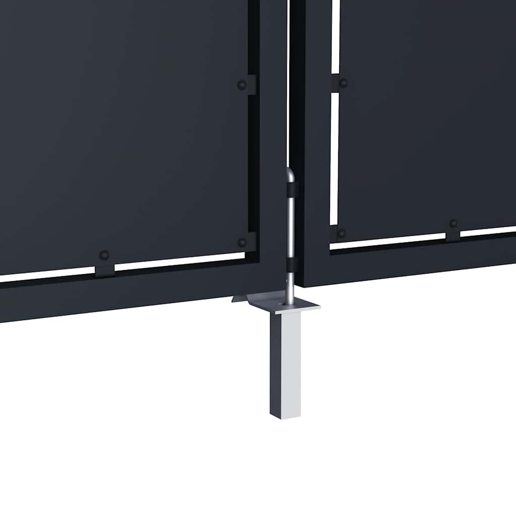 vidaXL Garden Gate Steel 350x125 cm Anthracite 5