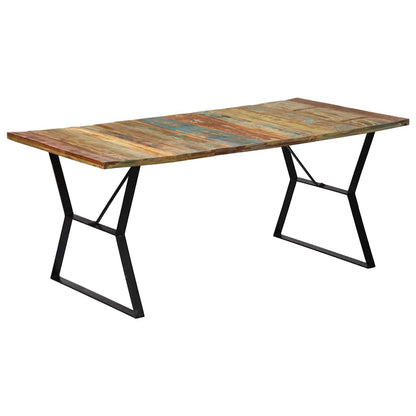 Dining Table Solid Reclaimed Wood Multicolour 180 cm 90 cm