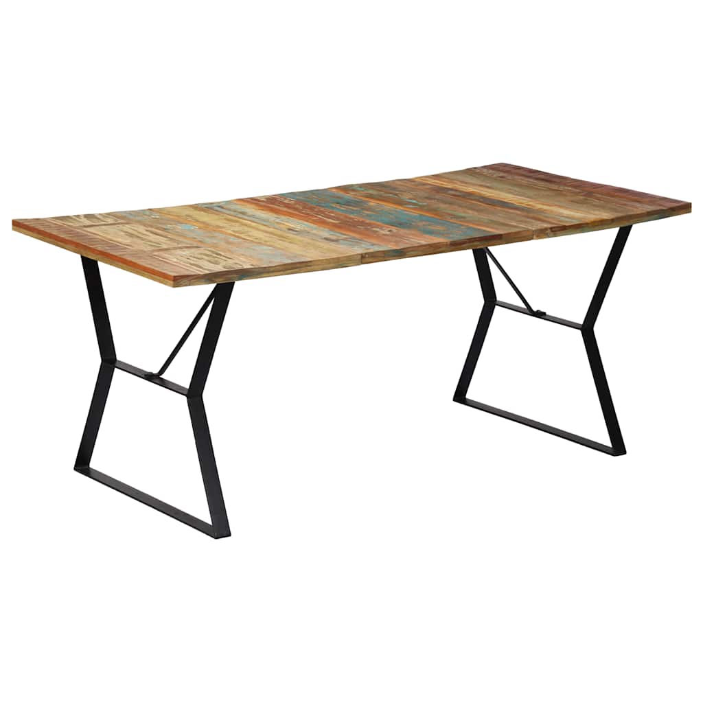Dining Table Solid Reclaimed Wood Multicolour 180 cm 90 cm