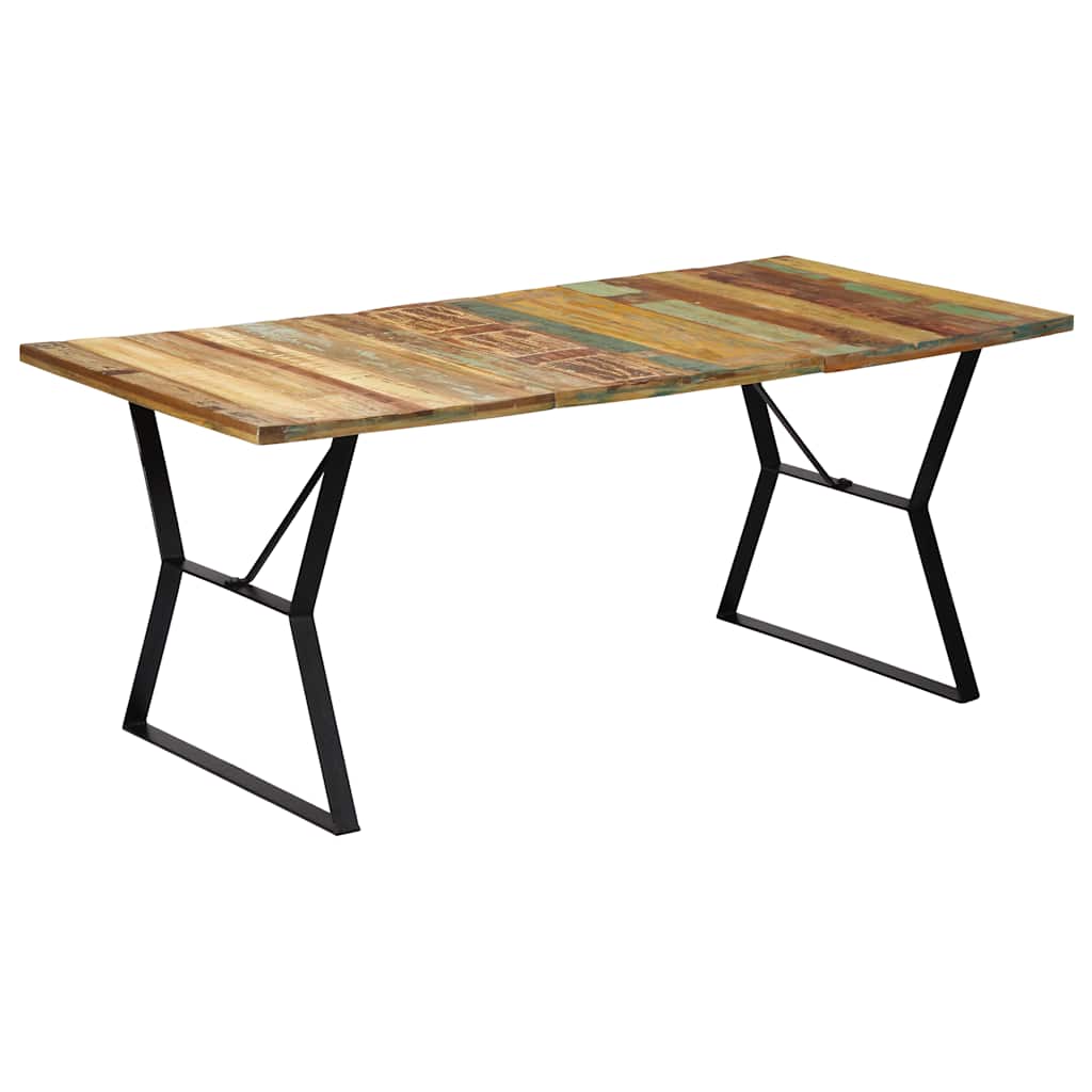 Dining Table Solid Reclaimed Wood Multicolour 180 cm 90 cm