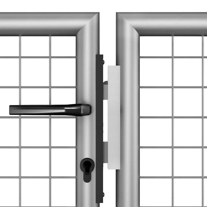 vidaXL Garden Gate Galvanised Steel 306x200 cm Silver 4