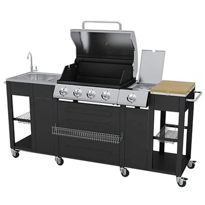 vidaXL Outdoor Kitchen Barbecue Montana 4 Burners 3