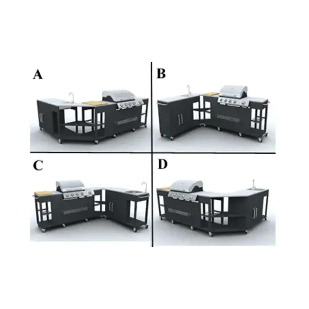 vidaXL Outdoor Kitchen Barbecue Missouri 4 Burners 4