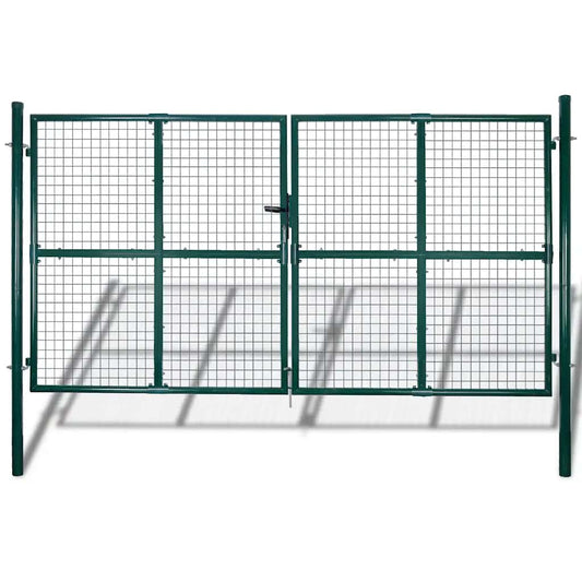 vidaXL Garden Mesh Gate Fence Door Wall Grille 300x175 cm 1