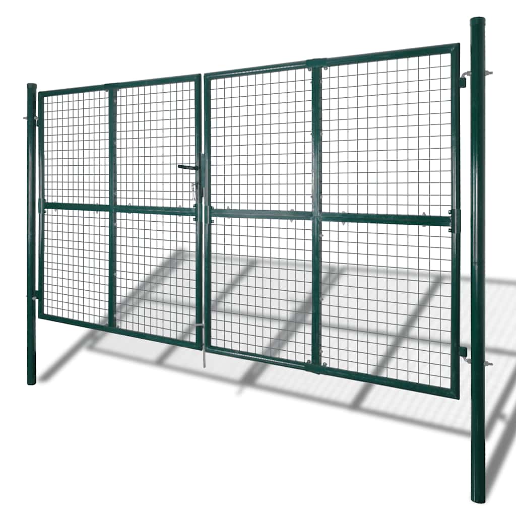 vidaXL Garden Mesh Gate Fence Door Wall Grille 300x175 cm 2