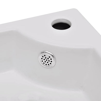 Wash Basin with Overflow 45x32x12,5 cm White