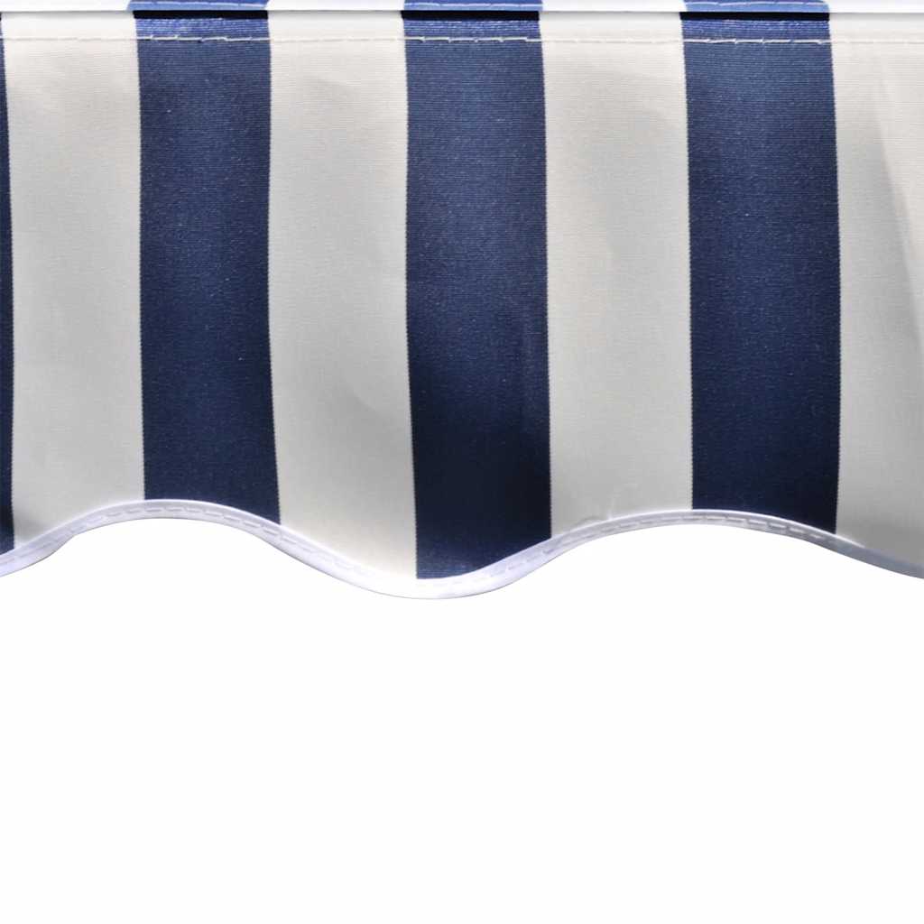 Awning Replacement Fabric 600x300 cm Polyester Drop 3 m Width 6 m Blue and white