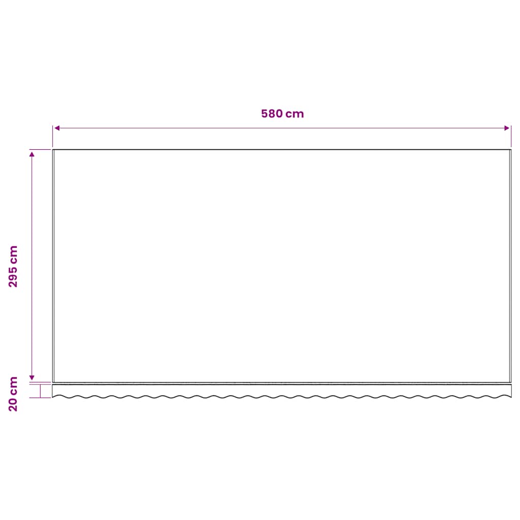 Awning Replacement Fabric 600x300 cm Polyester Drop 3 m Width 6 m Blue and white