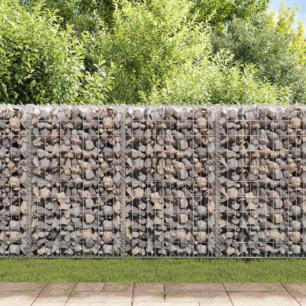 Gabion Basket with Lids Galvanised Wire 100 cm