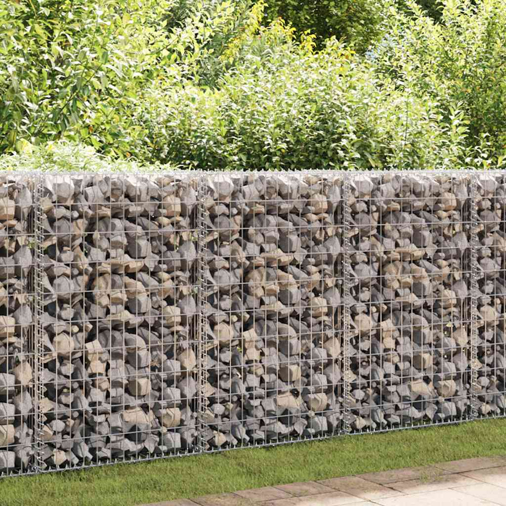 vidaXL Gabion Basket with Lids Galvanised Wire
