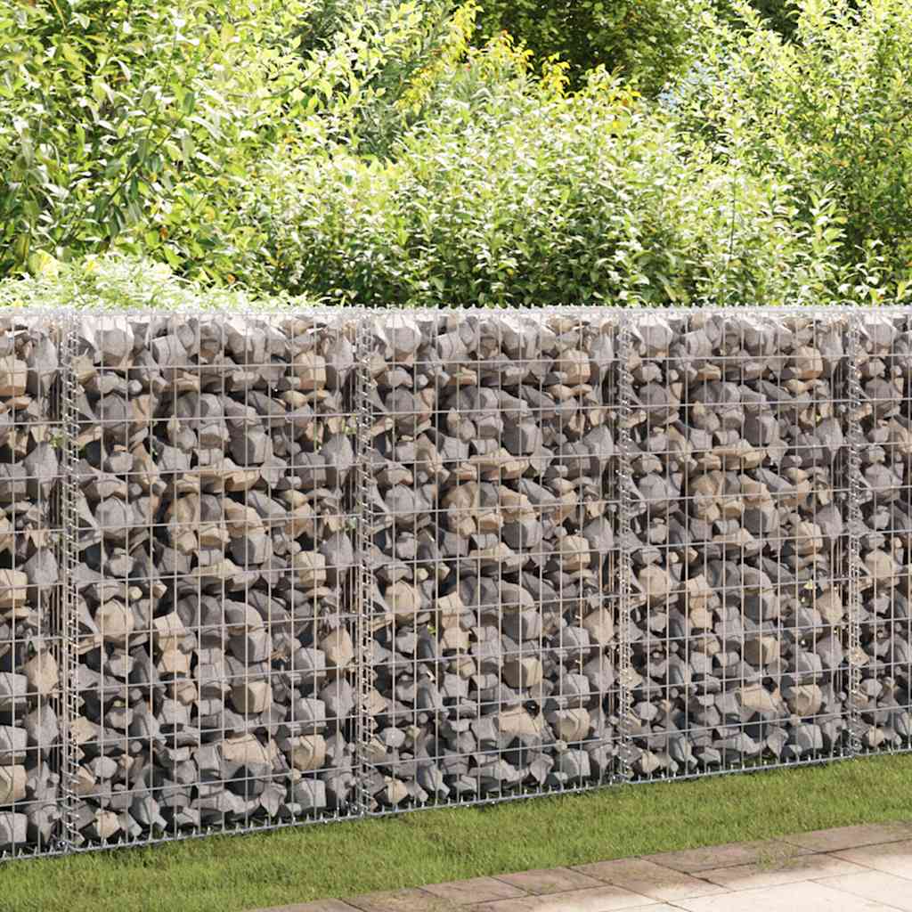 Gabion Basket with Lids Galvanised Wire 100 cm