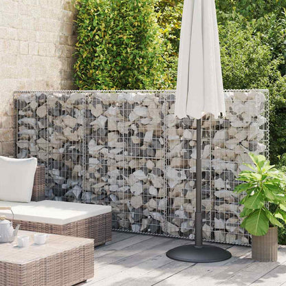 Gabion Basket with Lids Galvanised Wire 150 cm