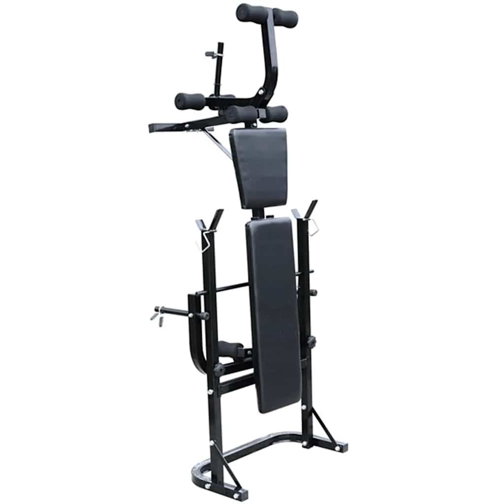 Folding Weight Bench Dumbbell Barbell Set Home Gym 2