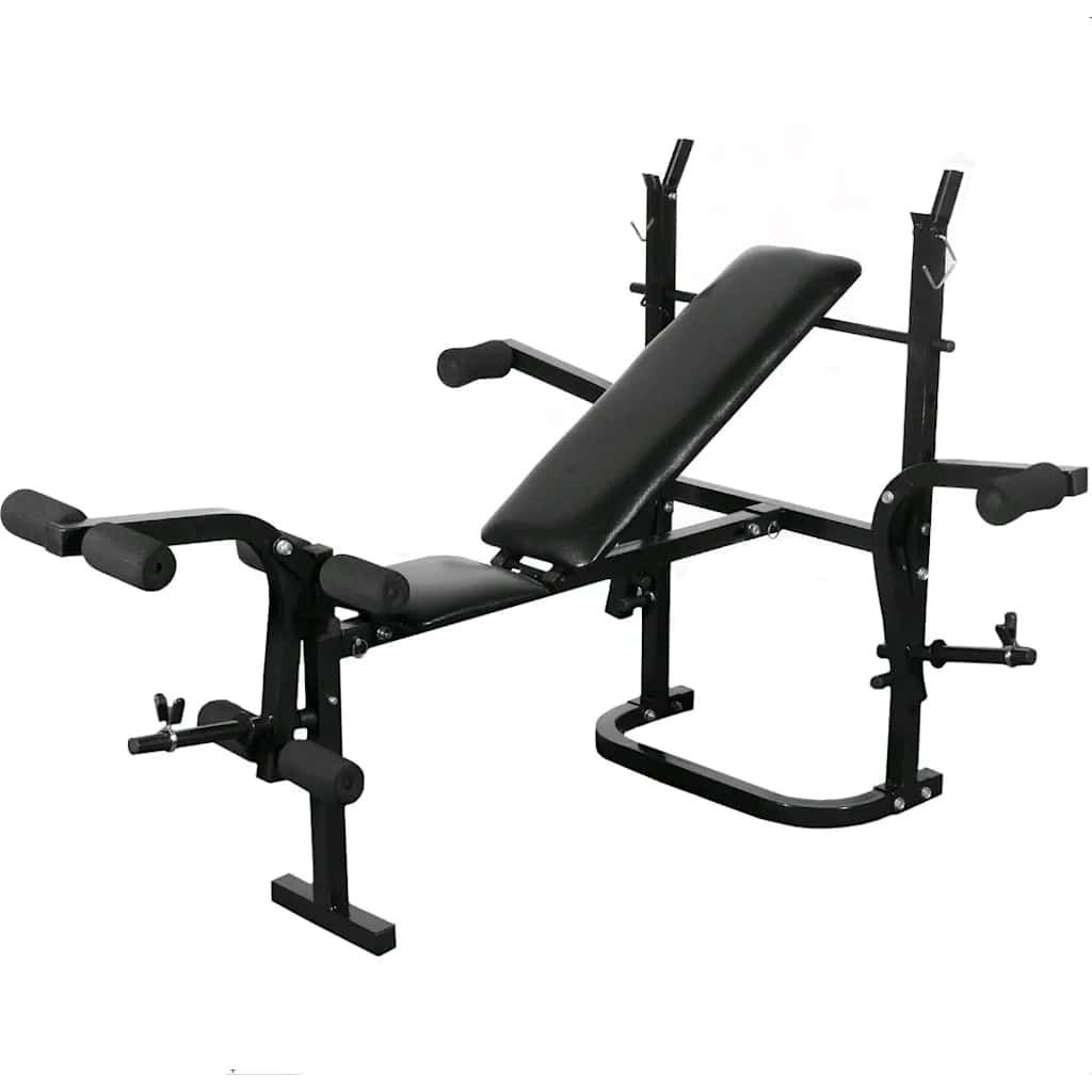 Folding Weight Bench Dumbbell Barbell Set Home Gym 3