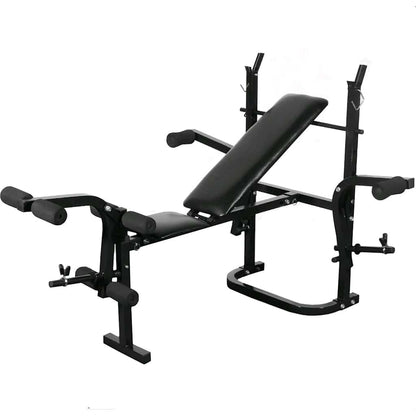 Folding Weight Bench Dumbbell Barbell Set Home Gym 3