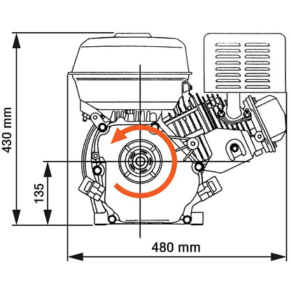 vidaXL Petrol Engine 15 HP 11 kW Black 6