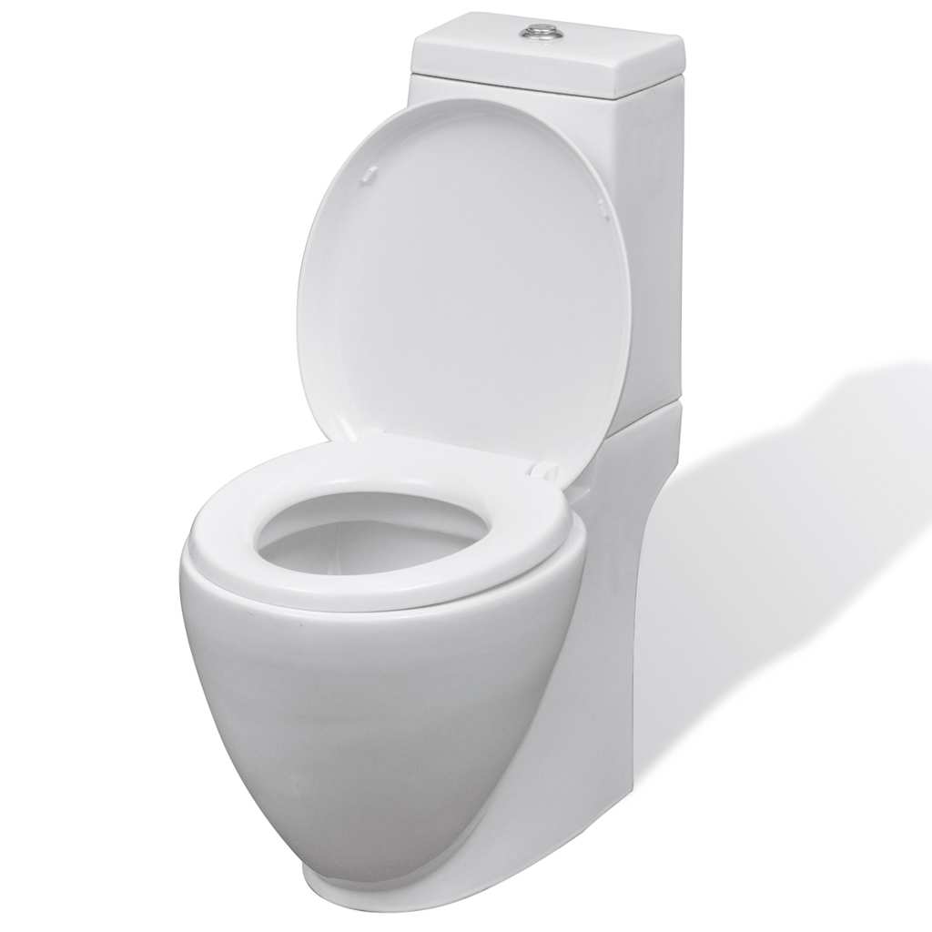 White Ceramic Toilet & Bidet Set 3