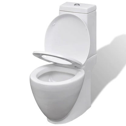 White Ceramic Toilet & Bidet Set 4