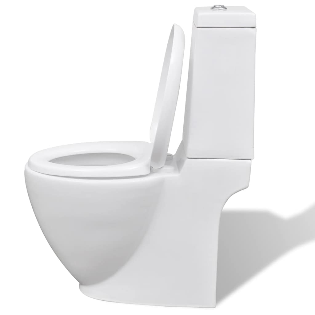 White Ceramic Toilet & Bidet Set 5