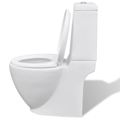 White Ceramic Toilet & Bidet Set 5