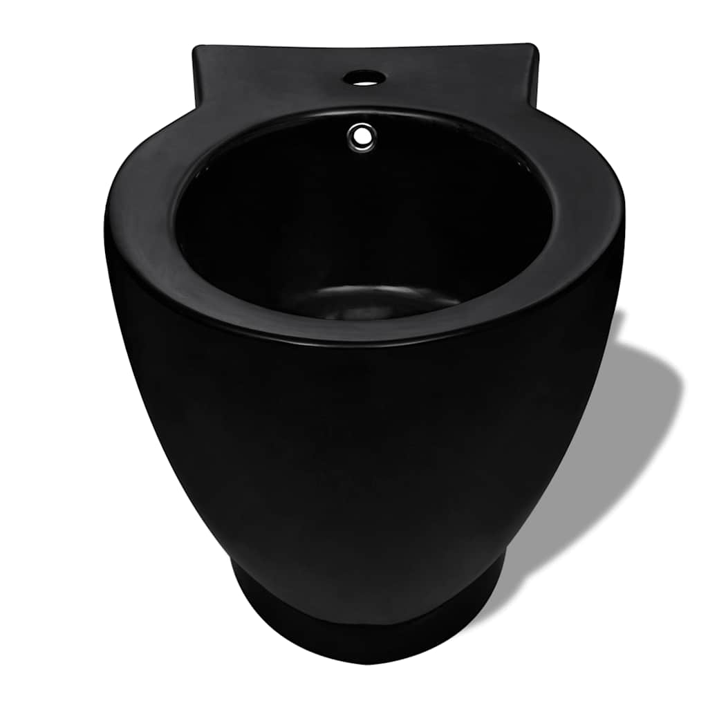 Black Ceramic Toilet & Bidet Set 3