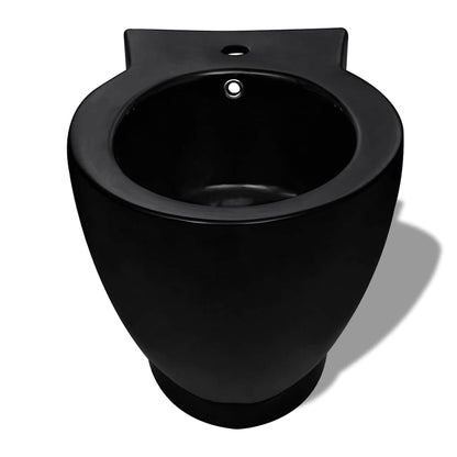 Black Ceramic Toilet & Bidet Set 3