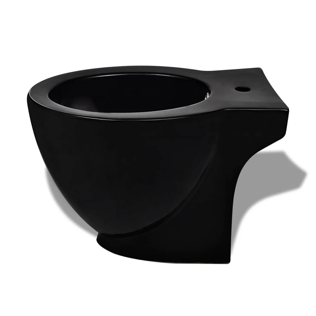 Black Ceramic Toilet & Bidet Set 5