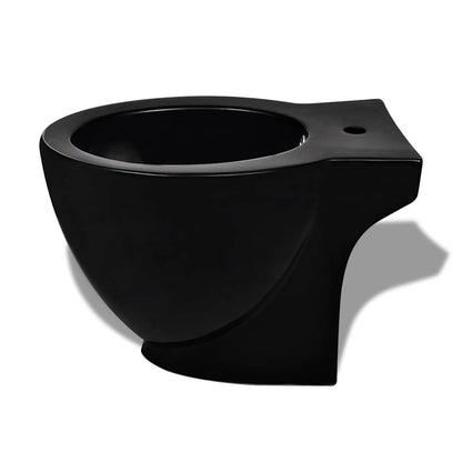 Black Ceramic Toilet & Bidet Set 5